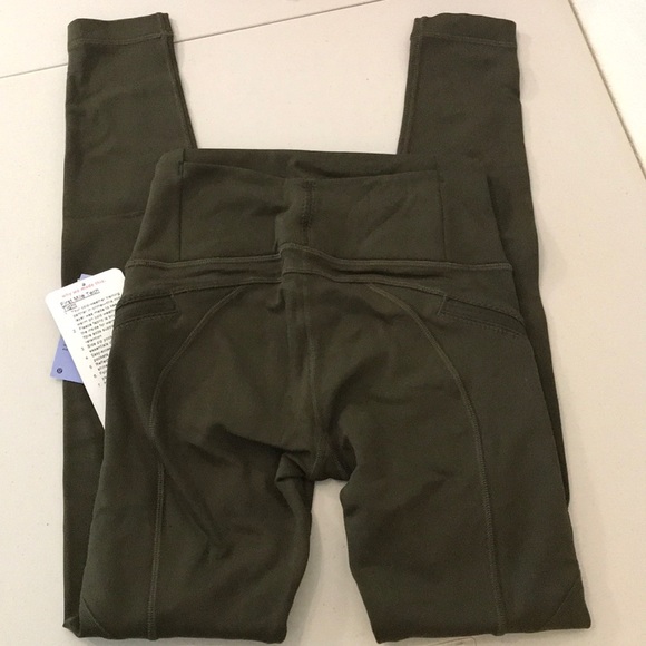 NWT MILT GREEN LULULEMON FIRST MILE TECH TIGHT - 4 - Picture 7 of 8